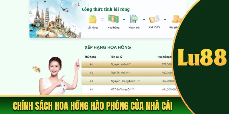 Chính sách hoa hồng hào phóng của nhà cái