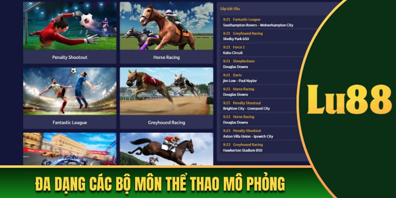 Đa dạng các bộ môn thể thao mô phỏng